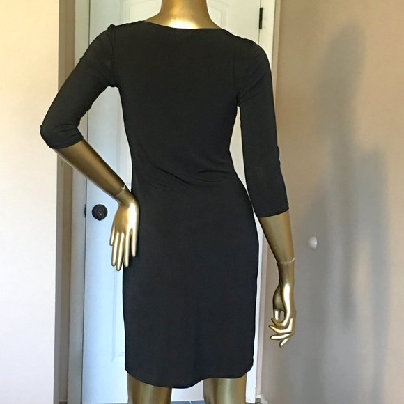𝗪𝗛𝗜𝗧𝗘 𝗛𝗢𝗨𝗦𝗘 | 𝗕𝗟𝗔𝗖𝗞 𝗠𝗔𝗥𝗞𝗘𝗧 3/4 Sleeve Body Con Dress - Picture 7 of 10